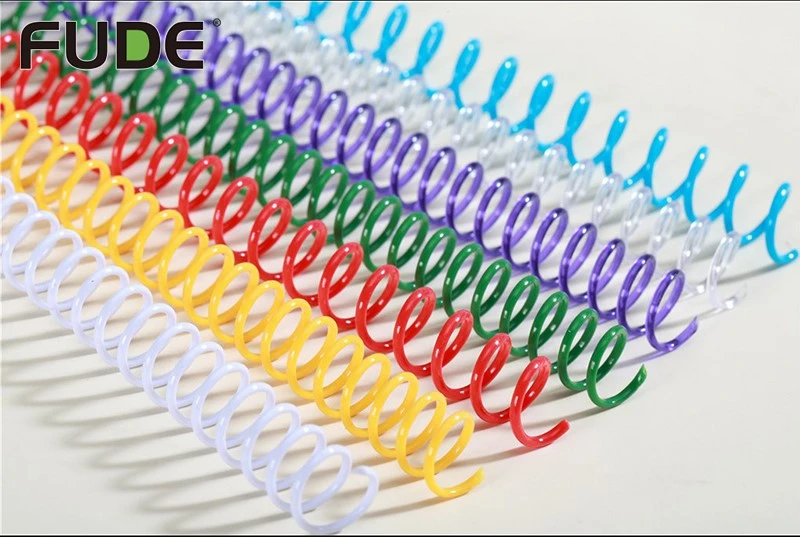 Plastic spiral coil notebook binding application